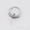 GOTHIC STAKE SPIKE NAIL WIRE WRAP 316L SURGICAL STEEL EARRING
